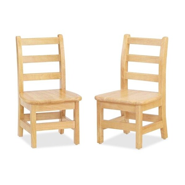 Jonti-Craft KYDZ LADDERBACK CHAIR, 10in SEAT HEIGHT, NATURAL SEAT/NATURAL BACK, NATURAL BASE, 2PK JNT5910JC2 - main